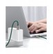 Baseus USB Typ C - USB Typ C-kabel 100 W (20 V / 5 A) 1 m Strömförsörjning med skärm effektmätare grön (CATSK-B06)