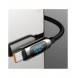 Baseus USB Typ C - USB Typ C-kabel 100 W (20 V / 5 A) 1 m Strömförsörjning med skärm effektmätare grön (CATSK-B06)