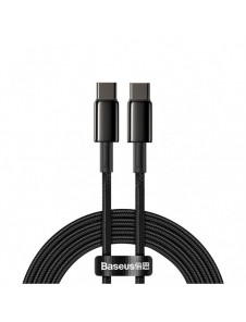 Baseus USB Typ C - USB Typ C-kabel Strömleverans Snabbladdning 100 W 5 A 2 m svart (CATWJ-A01)