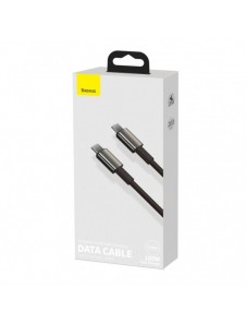 Baseus USB Typ C - USB Typ C-kabel Strömleverans Snabbladdning 100 W 5 A 2 m svart (CATWJ-A01)