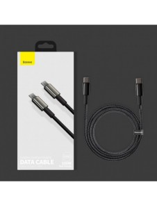 Baseus USB Typ C - USB Typ C-kabel Strömleverans Snabbladdning 100 W 5 A 2 m svart (CATWJ-A01)