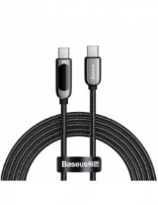Baseus USB Type C-kabel - USB Type C 100W (20V / 5A) Strömförsörjning med skärmeffektmätare 2m svart (CATSK-C01)