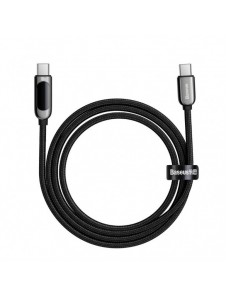 Baseus USB Type C-kabel - USB Type C 100W (20V / 5A) Strömförsörjning med skärmeffektmätare 2m svart (CATSK-C01)