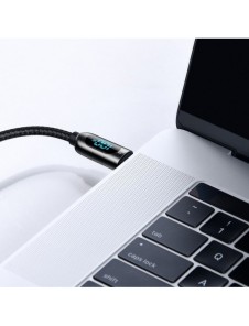 Baseus USB Type C-kabel - USB Type C 100W (20V / 5A) Strömförsörjning med skärmeffektmätare 2m svart (CATSK-C01)