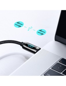 Baseus USB Type C-kabel - USB Type C 100W (20V / 5A) Strömförsörjning med skärmeffektmätare 2m svart (CATSK-C01)