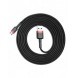 Baseus Cafule Kabel slitstark nylonkabel USB / micro USB 1.5A 2M svart-röd (CAMKLF-C91)