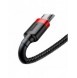 Baseus Cafule Kabel slitstark nylonkabel USB / micro USB 1.5A 2M svart-röd (CAMKLF-C91)