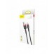Baseus Cafule Kabel slitstark nylonkabel USB / micro USB 1.5A 2M svart-röd (CAMKLF-C91)
