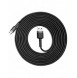 Baseus Cafule Kabel slitstark nylonkabel USB / micro USB 2A 3M svart-grå (CAMKLF-HG1)