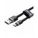 Baseus Cafule Kabel slitstark nylonkabel USB / micro USB 2A 3M svart-grå (CAMKLF-HG1)