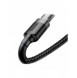 Baseus Cafule Kabel slitstark nylonkabel USB / micro USB 2A 3M svart-grå (CAMKLF-HG1)
