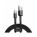 Baseus Cafule Kabel slitstark nylonkabel USB / micro USB 2A 3M svart-grå (CAMKLF-HG1)