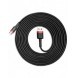 Baseus Cafule Kabel slitstark nylonkabel USB / micro USB 2A 3M svart-röd (CAMKLF-H91)