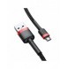 Baseus Cafule Kabel slitstark nylonkabel USB / micro USB 2A 3M svart-röd (CAMKLF-H91)