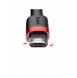 Baseus Cafule Kabel slitstark nylonkabel USB / micro USB 2A 3M svart-röd (CAMKLF-H91)