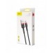 Baseus Cafule Kabel slitstark nylonkabel USB / micro USB 2A 3M svart-röd (CAMKLF-H91)