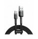Baseus Cafule Kabel slitstark nylonkabel USB / micro USB QC3.0 2.4A 0.5M svart-grå (CAMKLF-AG1)