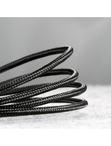 Baseus Cafule Kabel slitstark nylonkabel USB / micro USB QC3.0 2.4A 0.5M svart-grå (CAMKLF-AG1)