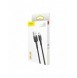 Baseus Cafule Kabel slitstark nylonkabel USB / micro USB QC3.0 2.4A 0.5M svart-grå (CAMKLF-AG1)