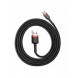 Baseus Cafule Kabel slitstark nylonkabel USB / micro USB QC3.0 2.4A 1M svart-röd (CAMKLF-B91)