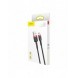 Baseus Cafule Kabel slitstark nylonkabel USB / micro USB QC3.0 2.4A 1M svart-röd (CAMKLF-B91)