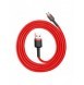 Baseus Cafule Kabel slitstark nylonkabel USB / micro USB QC3.0 2.4A 1M röd (CAMKLF-B09)