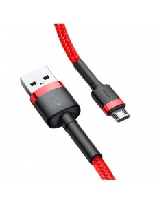 Baseus Cafule Kabel slitstark nylonkabel USB / micro USB QC3.0 2.4A 1M röd (CAMKLF-B09)