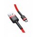 Baseus Cafule Kabel slitstark nylonkabel USB / micro USB QC3.0 2.4A 1M röd (CAMKLF-B09)
