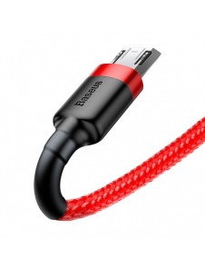 Baseus Cafule Kabel slitstark nylonkabel USB / micro USB QC3.0 2.4A 1M röd (CAMKLF-B09)