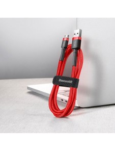Baseus Cafule Kabel slitstark nylonkabel USB / micro USB QC3.0 2.4A 1M röd (CAMKLF-B09)