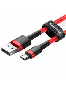 Baseus Cafule Kabel slitstark nylonkabel USB / micro USB QC3.0 2.4A 1M röd (CAMKLF-B09)