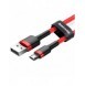 Baseus Cafule Kabel slitstark nylonkabel USB / micro USB QC3.0 2.4A 1M röd (CAMKLF-B09)