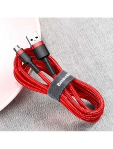 Baseus Cafule Kabel slitstark nylonkabel USB / micro USB QC3.0 2.4A 1M röd (CAMKLF-B09)