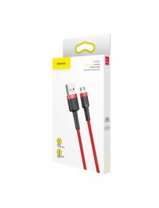 Baseus Cafule Kabel slitstark nylonkabel USB / micro USB QC3.0 2.4A 1M röd (CAMKLF-B09)