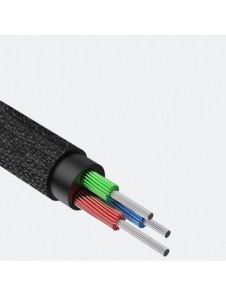 Baseus Yiven M30 stereoljudkabel AUX 3,5 mm hane minijack 1,5 m silver-svart (CAM30-CS1)