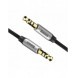 Baseus Yiven M30 stereo AUX 3,5 mm ljudkabel hane minijack 1m silver-svart (CAM30-BS1)