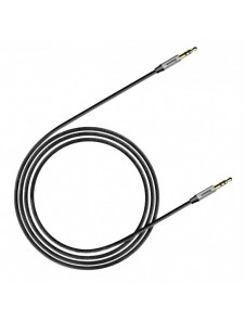 Baseus Yiven M30 stereo AUX 3,5 mm ljudkabel hane minijack 1m silver-svart (CAM30-BS1)