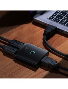 Baseus AirJoy 2in1 4K 60Hz dubbelriktad HDMI-adapter - svart
