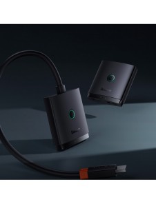 Baseus AirJoy 2in1 4K 60Hz dubbelriktad HDMI-adapter - svart