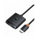 Baseus AirJoy 2in1 4K 60Hz dubbelriktad HDMI-adapter med inbyggd 1m kabel - svart