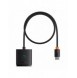 Baseus AirJoy 2in1 4K 60Hz dubbelriktad HDMI-adapter med inbyggd 1m kabel - svart