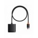 Baseus AirJoy 2in1 4K 60Hz dubbelriktad HDMI-adapter med inbyggd 1m kabel - svart