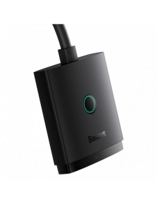 Baseus AirJoy 2in1 4K 60Hz dubbelriktad HDMI-adapter med inbyggd 1m kabel - svart