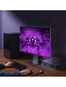Baseus AirJoy 2in1 4K 60Hz dubbelriktad HDMI-adapter med inbyggd 1m kabel - svart