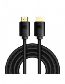 Baseus HDMI 2.1-kabel 8K 60 Hz 48 Gbps / 4K 120 Hz / 2K 144 Hz 3D eARC QMS Dynamic HDR VRR ALLM 3 m svart (CAKGQ-L01)