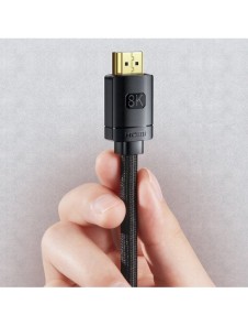 Baseus HDMI 2.1-kabel 8K 60 Hz 48 Gbps / 4K 120 Hz / 2K 144 Hz 3D eARC QMS Dynamic HDR VRR ALLM 3 m svart (CAKGQ-L01)