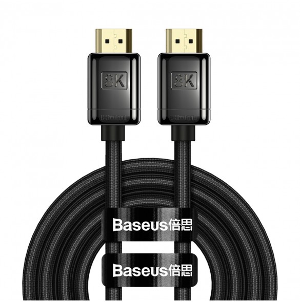 Baseus High Definition Series HDMI 2.1 8K 3m kabel - svart