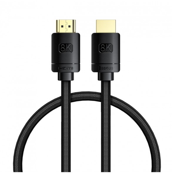 Baseus High Definition Series HDMI 2.1 8K 60Hz kabel 0,5m svart (WKGQ040001)