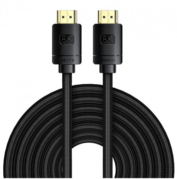 Baseus High Definition Series HDMI 8K - HDMI 8K kabel 10m svart