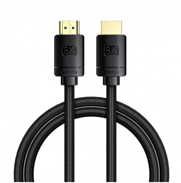 Baseus High Definition Series HDMI 8K till HDMI 8K Adapterkabel 1,5 m Svart
